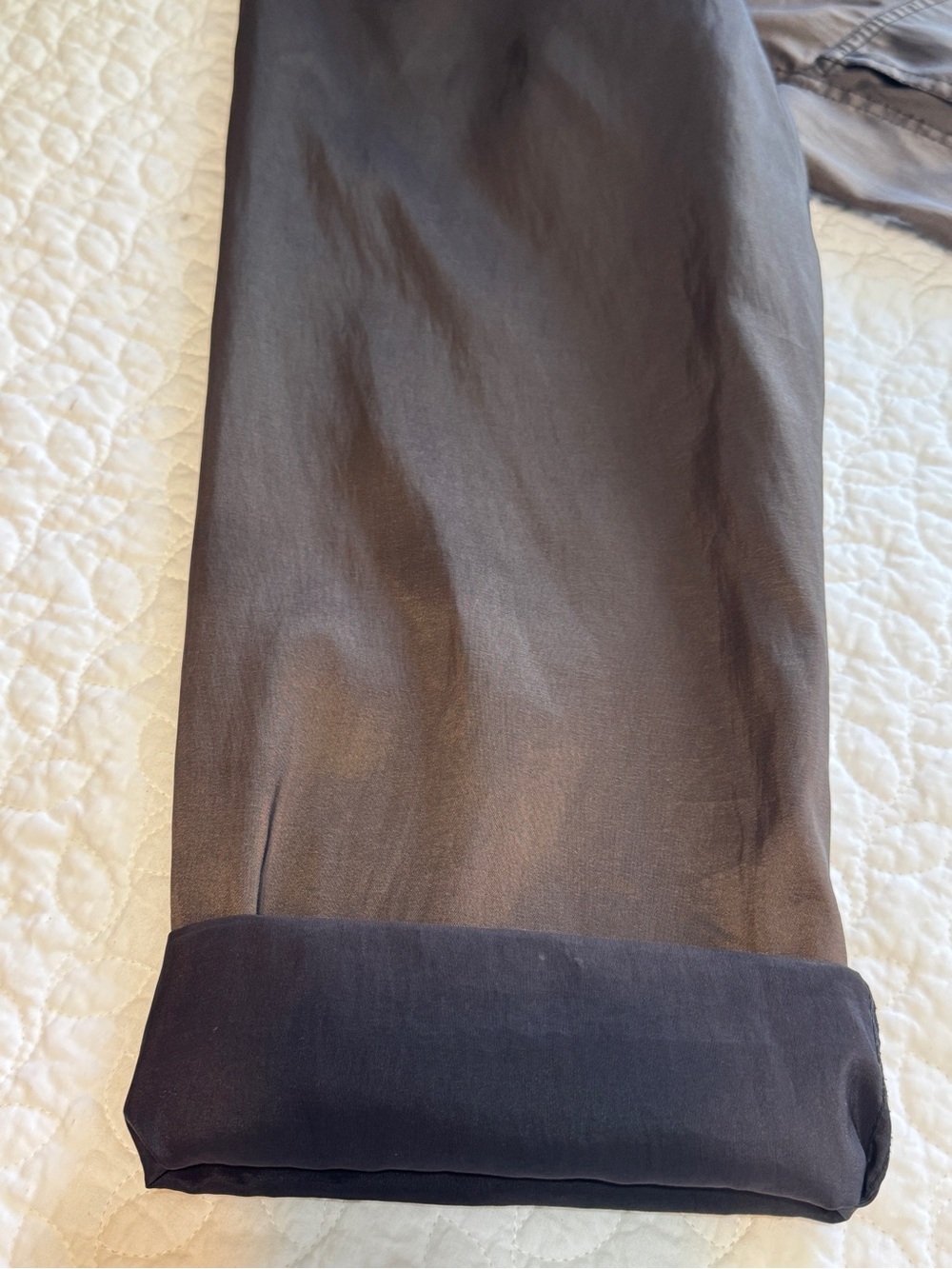 Long Hooded Black Trench Coat Women’s Size Large Nordstrom Reversible - Picture 10 of 12
